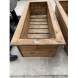 A LARGE AS NEW CHARLES TAYLOR STYLE WOODEN PLANTER TROUGH