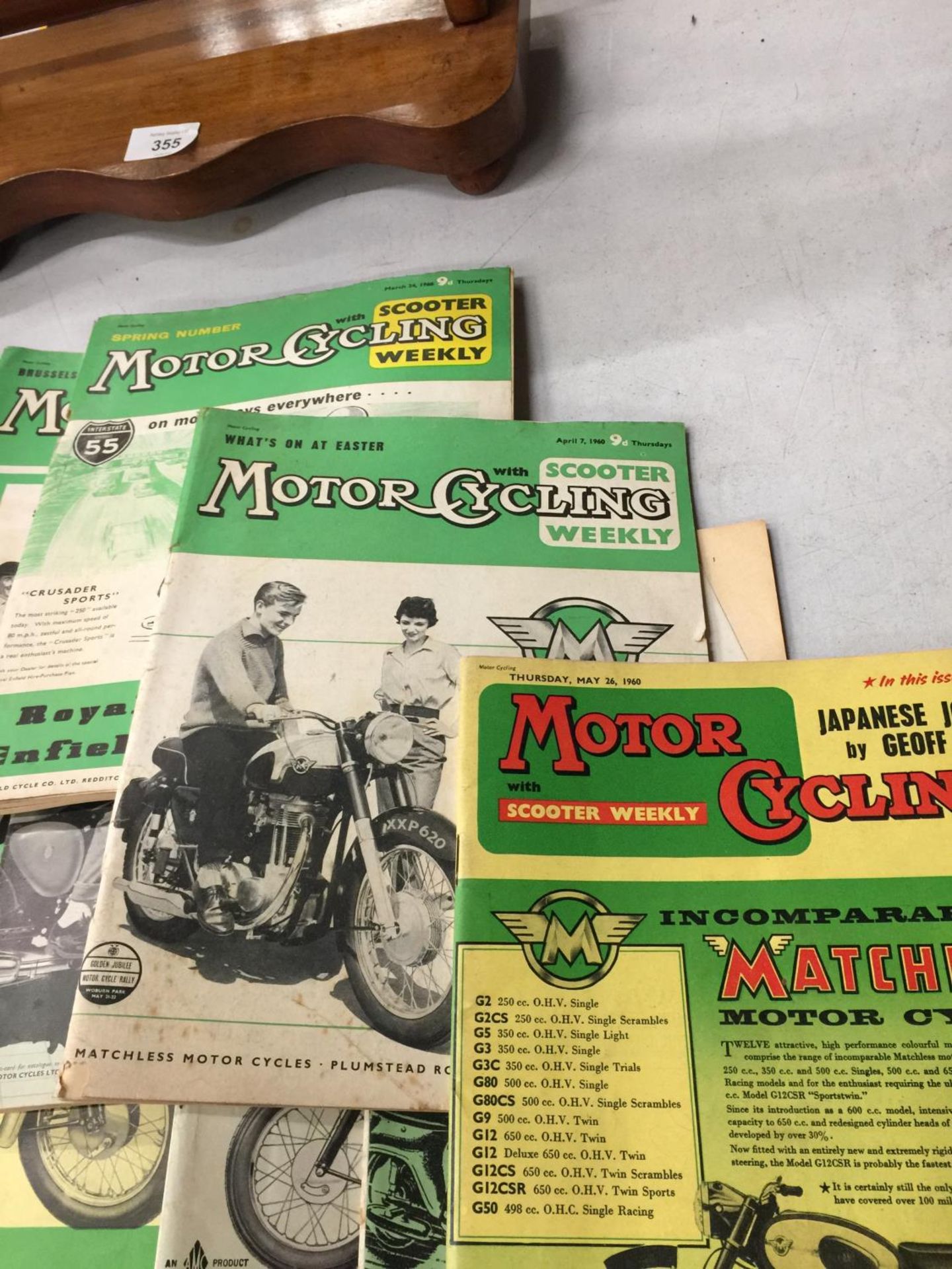 FIFTEEN ISSUES OF MOTORCYCLING WITH MOTOR SCOOTER WEEKLY MAGAZINES ALL 1960 - Image 9 of 15
