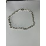 A MARKED SILVER LINK CHAIN CHOKER NECKLACE