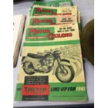 FIFTEEN ISSUES OF MOTORCYCLING WITH MOTOR SCOOTER WEEKLY MAGAZINES ALL 1960