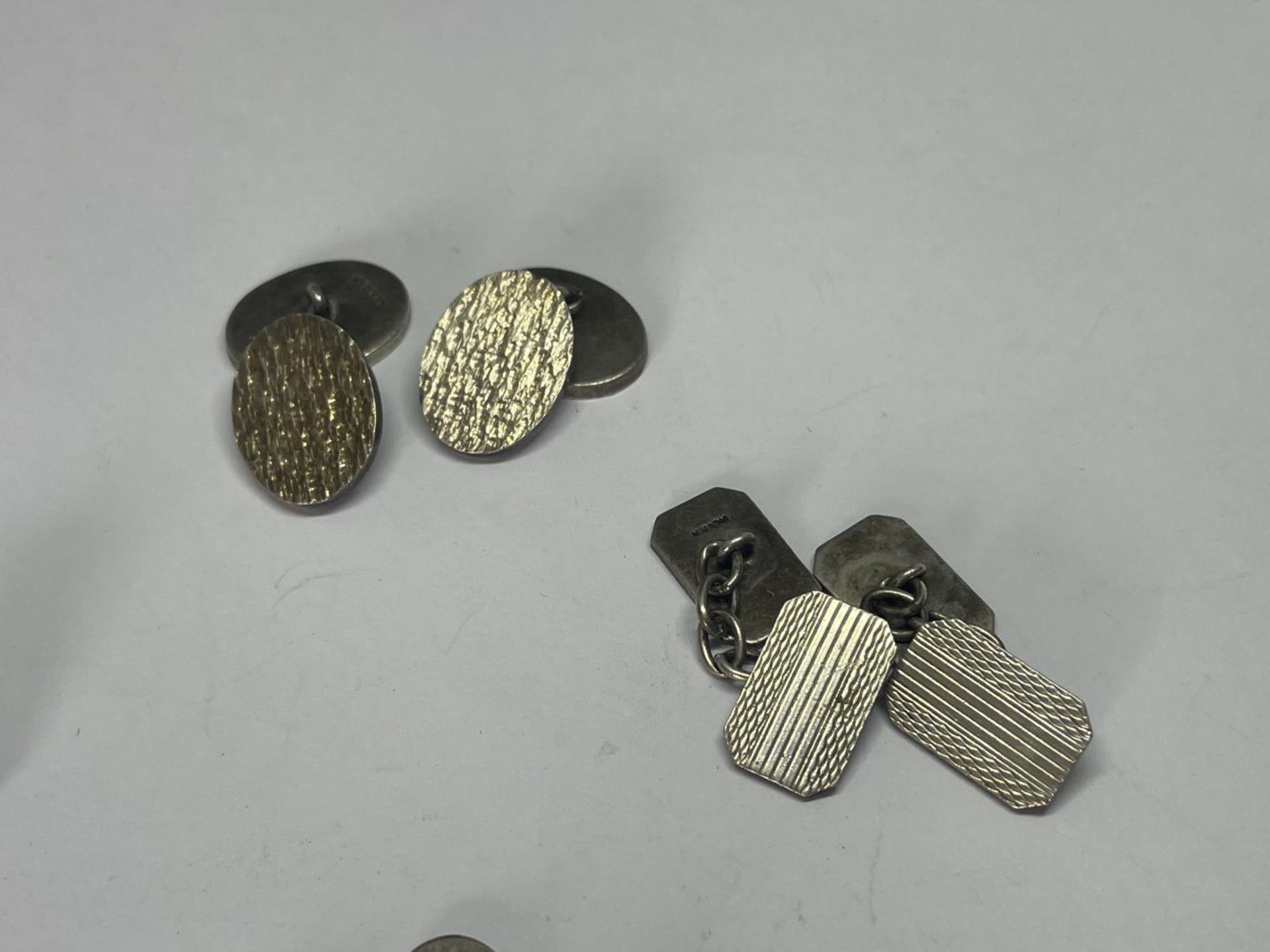 VARIOUS MARKED SILVER CUFF LINKS - Image 3 of 3