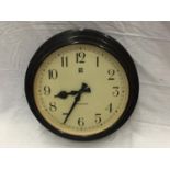 A VINTAGE TELEPHONE RENTALS LIMITED SLAVE ELECTRICAL CLOCK W: 38CM