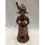 AN ART DECO STYLE LUSTRE DUTCH GIRL COMPANION SET HEIGHT 50CM