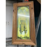 A FRAMED PRINT OF A GOLFER IN VINTAGE ATTIRE - 'ST. ANDREW'S OPEN CHAMPIONSHIP 1933'