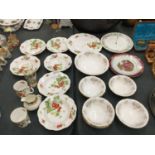 A QUANTITY OF CHINA TO INCLUDE QUEEN'S 'VIRGINIA STRAWBERRY' CUPS, BOWLS, SERVING PLATE, DUCHESS