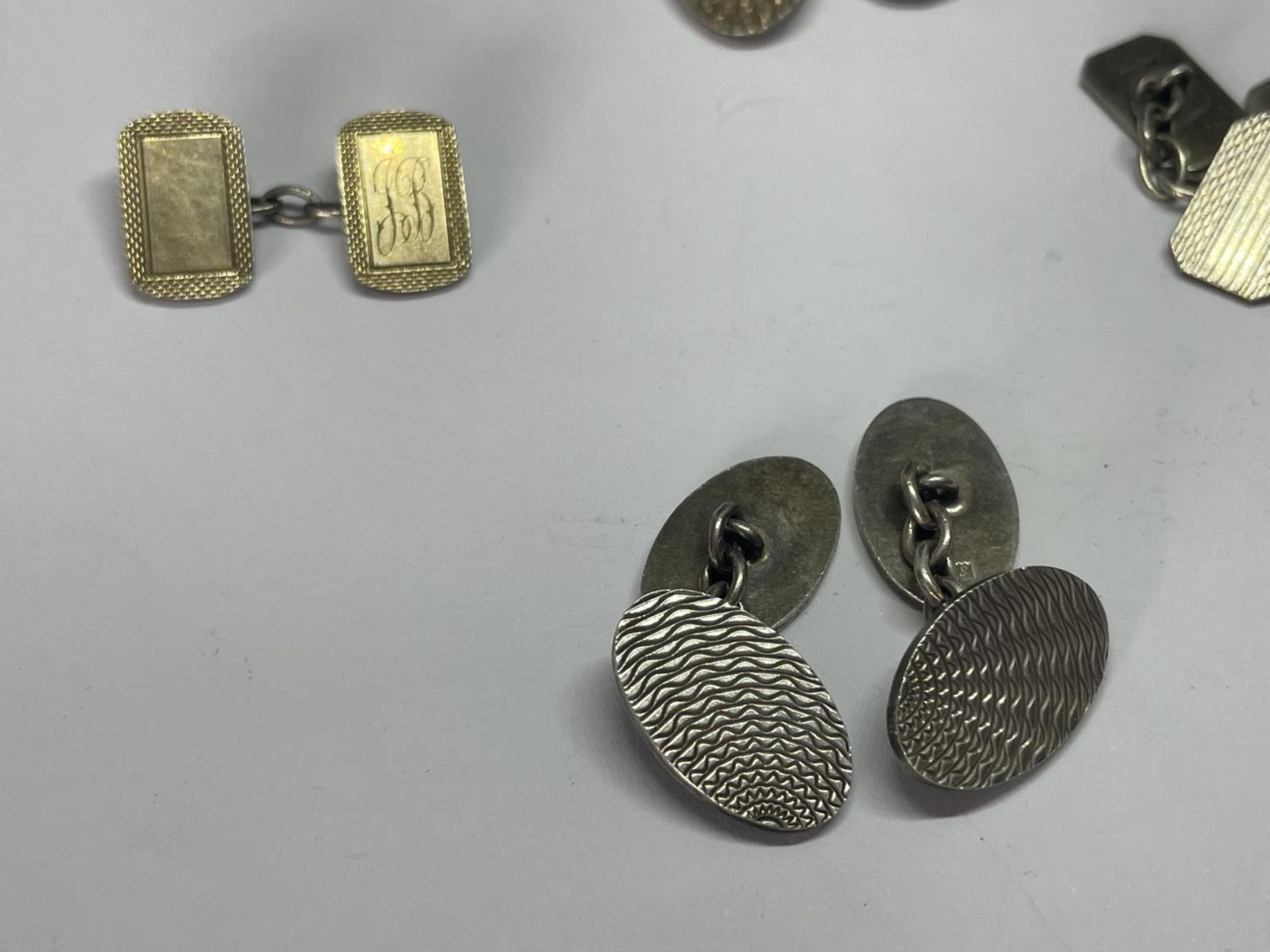 VARIOUS MARKED SILVER CUFF LINKS - Image 2 of 3