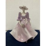 A COALPORT LADIES OF FASHION FIGURINE MODELLED BY JOHN BROMLEY AND DECORATED BY HAND "BARBARA ANN" -