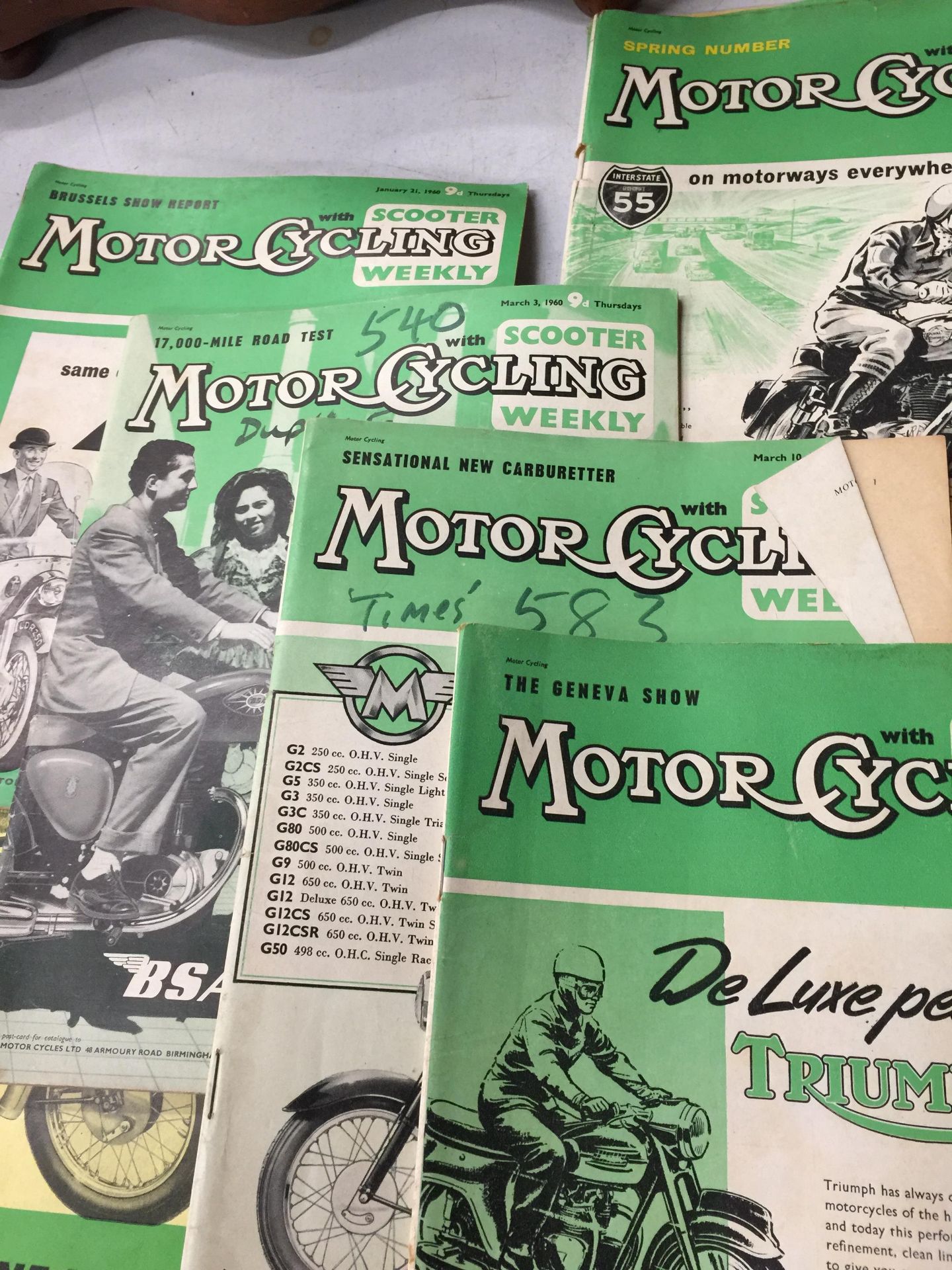 FIFTEEN ISSUES OF MOTORCYCLING WITH MOTOR SCOOTER WEEKLY MAGAZINES ALL 1960 - Image 5 of 15