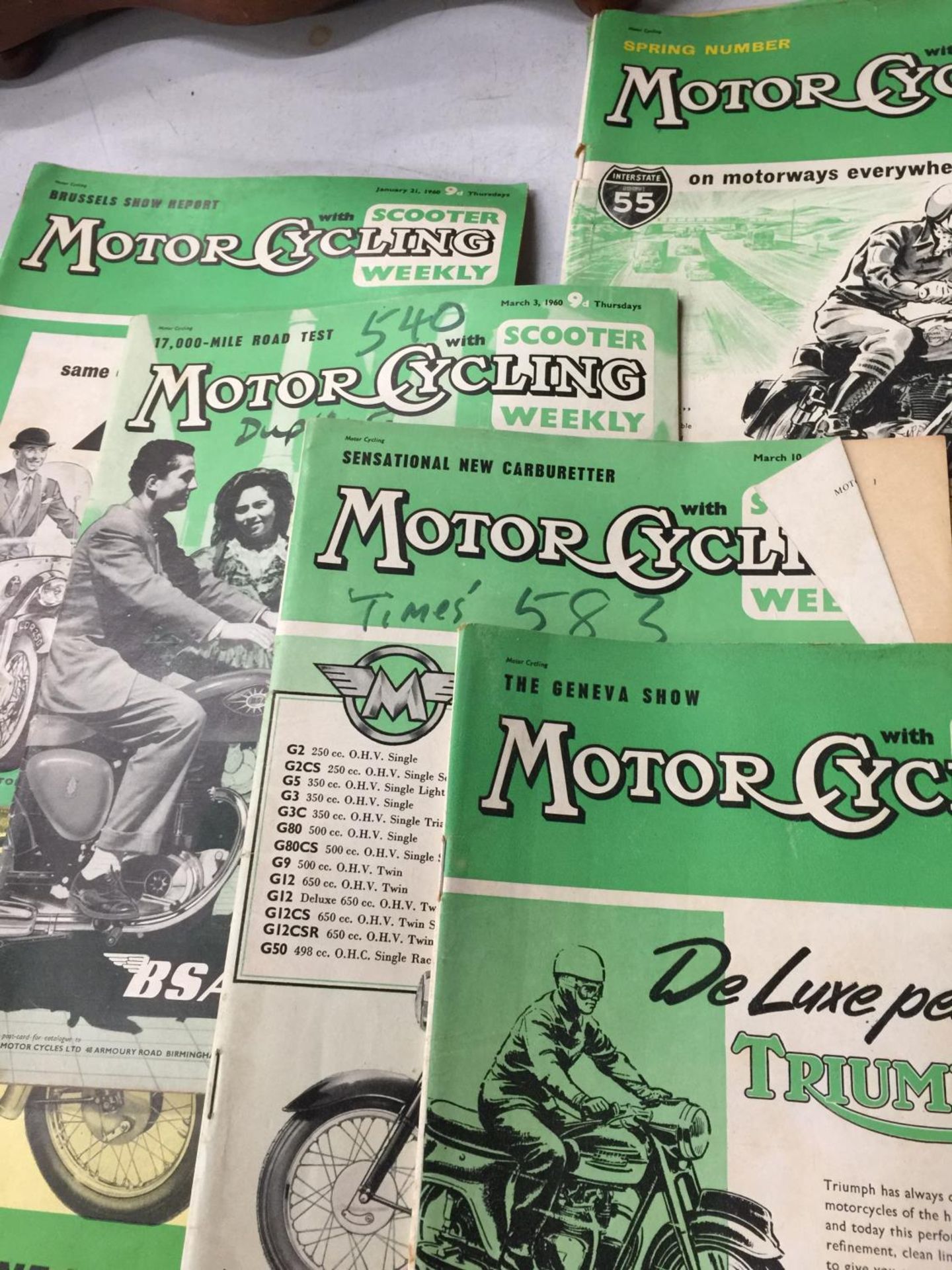 FIFTEEN ISSUES OF MOTORCYCLING WITH MOTOR SCOOTER WEEKLY MAGAZINES ALL 1960 - Image 6 of 15
