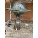 A VINTAGE RETRO GLASS DOMED TABLE LAMP