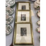 THREE FRAMED ENGRAVINGS OF CLASSICAL SCENES