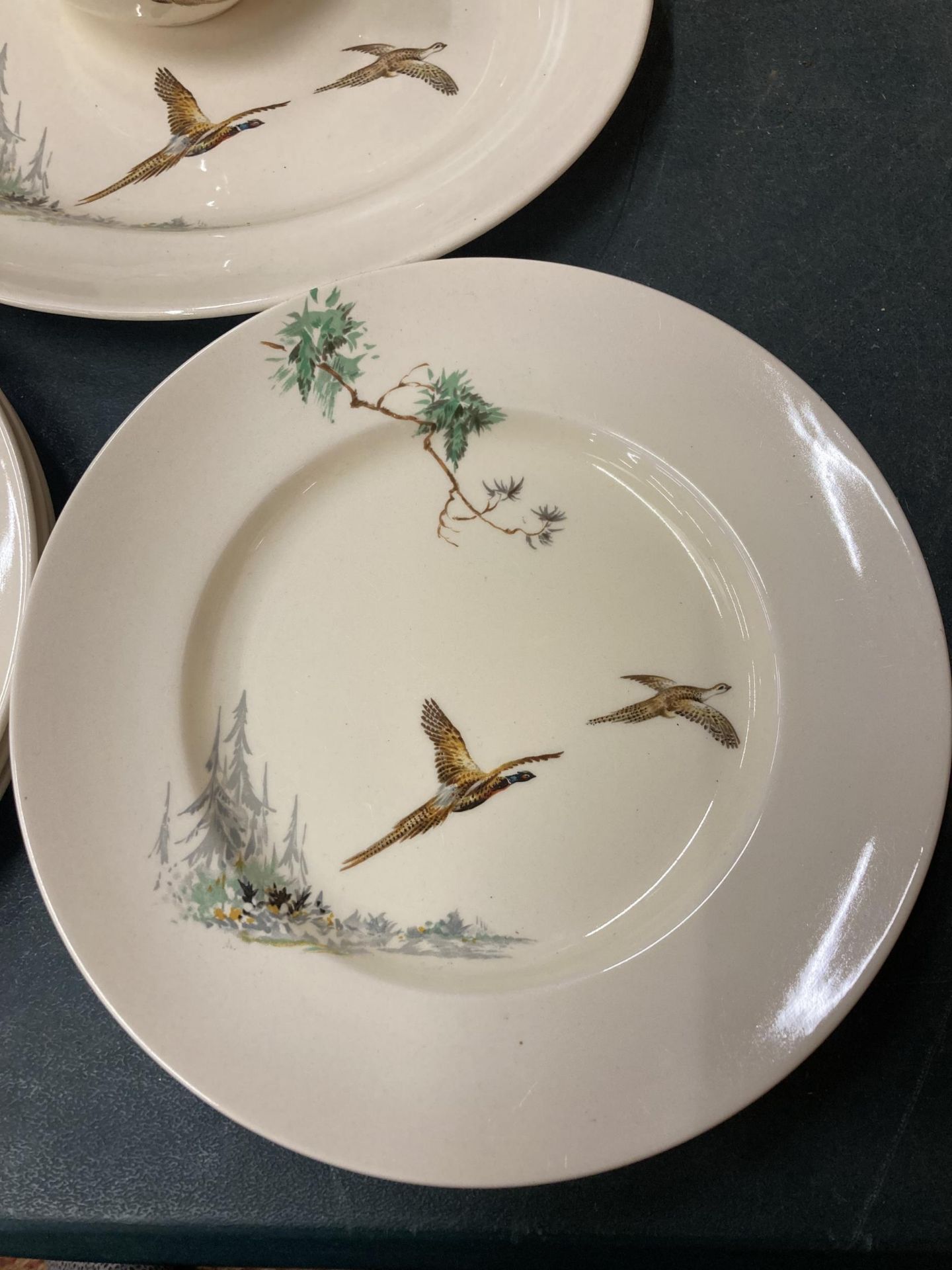 A QUANTITY OF VINTAGE ROYAL DOULTON 'THE COPPICE' DINNERWARE TO INCLUDE DINNER PLATES, SERVING - Image 2 of 5