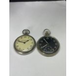 TWO POCKET WATCHES SEEN WORKING BUT NO WARRANTY