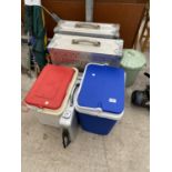 AN ASSORTMENT OF HARD CASES AND COOL BOXES