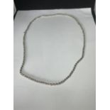 A MARKED SILVER ROPE DESIGN NECKLACE LENGTH 20 INCHES