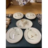 A QUANTITY OF VINTAGE ROYAL DOULTON 'THE COPPICE' DINNERWARE TO INCLUDE DINNER PLATES, SERVING