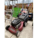 A MOUNTFIELD 17" PETROL LAWN MOWER WITH BRIGGS AND STRATTON ENGINE AND GRASS BOX