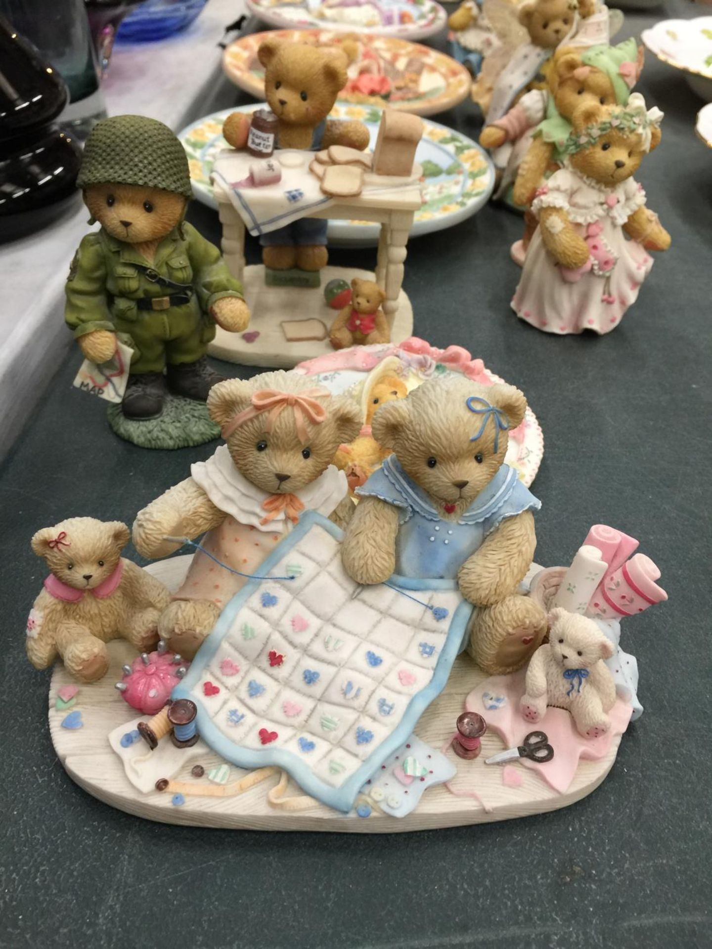ELEVEN LIMITED EDITION CHERISHED TEDDIES PLUS FOUR CHERISHED TEDDIES LIMITED EDITION WALL PLATES - Image 2 of 6
