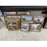 A LARGE ASSORTMENT OF FRAMED PRINTS AND PICTURES