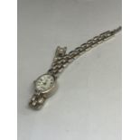 A LADIES' SILVER WRIST WATCH