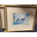 THREE FRAMED PRINTS, GROOT CONSTANTIA WINE ESTATE CAPE TOWN SIGNED BY JOHN CULINGWORTH, GROOT