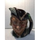 A ROYAL DOULTON ROBIN HOOD LARGE CHARACTER JUG D6527 - 18 CM