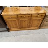 A MODERN PINE SIDEBOARD, 53" WIDE