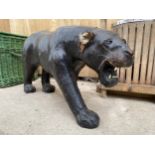 A VINTAGE PAPIER-MACHE JAGUAR A/F