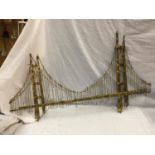 A DECORATIVE METAL WALL SCULPTURE OF A BRIDGE FROM C .JERE COLLECTION BY ARTISAN HOUSE WITH COA