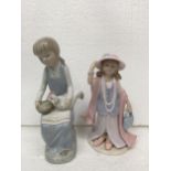 A LEONARDO COLLECTION FIGURINE OF A CHILD PLAYING DRESS-UP - 19 CM (H) TOGETHER WITH A ZAPHIR