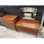 A RETRO LEBUS DRESSING CHEST AND CHEST OF DRAWERS