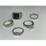 FIVE SILVER RINGS