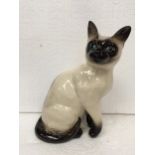 A LARGE BESWICK SIAMESE CAT HEIGHT 23.5CM