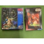TWO STAR WARS JIGSAW PUZZLES - STAR WARS EPISODE 1 AND THE EMPIRE STRIKES BACK