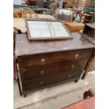 A MID 20TH CENTURY OAK DRESSING CHEST