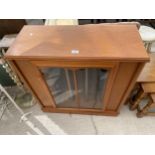 A STAG CD STORAGE CABINET WITH GLASS DOOR, 31" WIDE