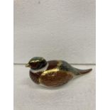 A ROYAL CROWN DERBY WOODLAND PHEASANT WITH GOLD STOPPER