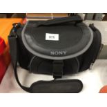 TWO SONY HANDYCAM VIDEO CAMERAS - DCR-HC51 AND DCRHC62, IN CARRY CASE WITH BATTERIES