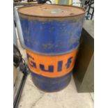 A VINTAGE GULF OIL DRUM