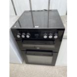 A BLACK BEKO ELECTRIC OVEN AND HOB