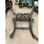 A PAIR OF DECORATIVE CAST IRON BENCH