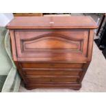 A MODERN HARDWOOD BUREAU WITH FITTED INTERIOR, 37" WIDE