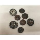 EIGHT GREEK ACADEMIC FACSIMILE COINS