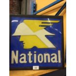 A NATIONAL BENZOLE ILLUMINATED SIGN W: 38CM