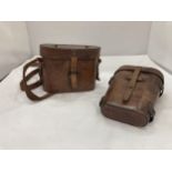 A PAIR OF BINOCULARS IN A LEATHER CASE 'PRISMATIC NO 3 MK 1' BY AITCHISON & CO LTD 1918, PLUS A ROSS
