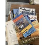 A QUANTITY OF TRAVEL GUIDES, SHIP AND OCEAN MAGAZINES, ETC