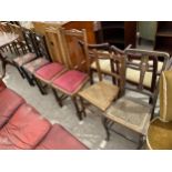 SIX VARIOUS BEDROOM AND DINING CHAIRS