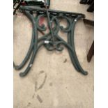 A DECORATIVE CAST IRON TABLE BASE