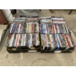 A LARGE ASSORTMENT OF DVDS