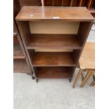 AN OPEN MAHOGANY FOUR TIER BOOKCASE